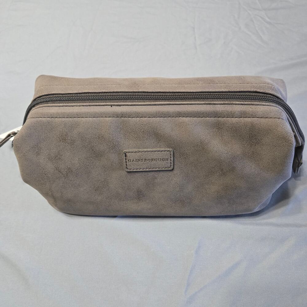 Gainsborough Faux Suede Toiletry Bag